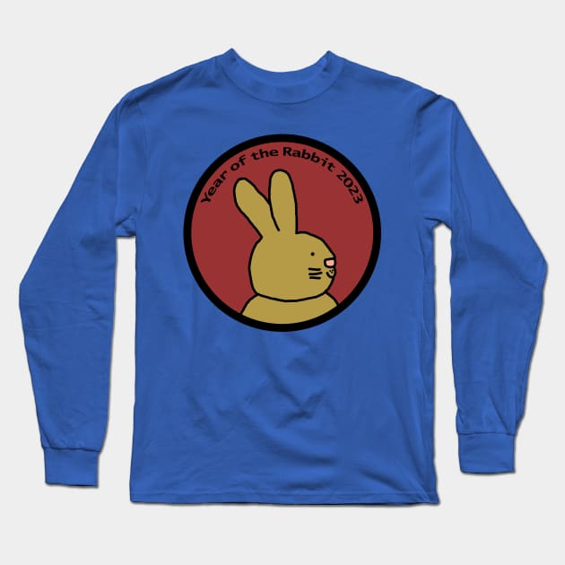 Year of the Rabbit 2023 Cute Long Sleeve T-Shirt by ellenhenryart